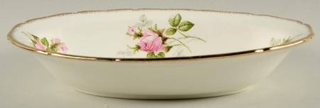 Pink T Rose 9" Oval Vegetable Bowl