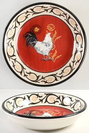 La Provence Rooster 9" Soup/Pasta Bowl