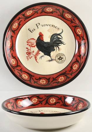 La Provence Rooster 9" Soup/Pasta Bowl
