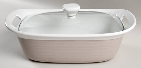 Etch Sand 2.5 Quart Rectangular Casserole with Lid