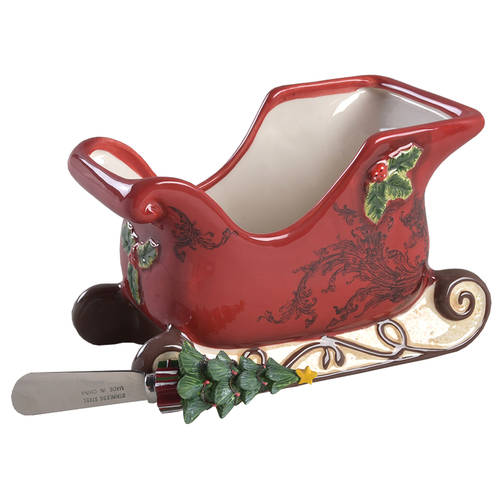 Winter Garden Figural Dip Bowl & Spreader Set