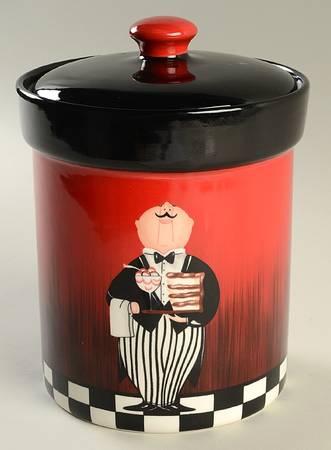 Dinner Is Served (No Words) Large Canister & Lid