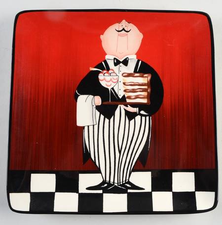 Dinner Is Served (No Words) Square Dinner Plate