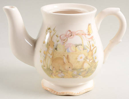 Bunny Basket Tea/Coffee Pot No Lid