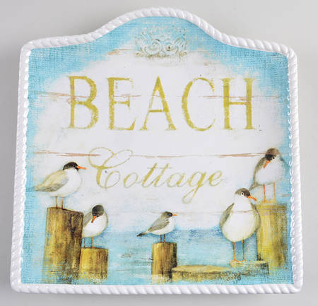Beach Cottage 12" Square Serving Platter