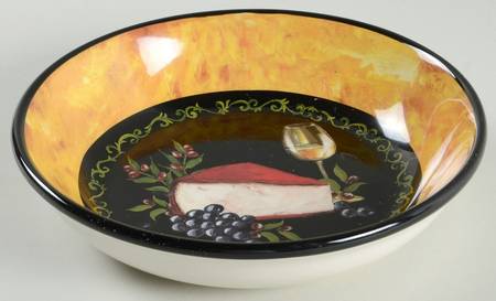 Wine and Cheese Party 9" Soup/Pasta Bowl