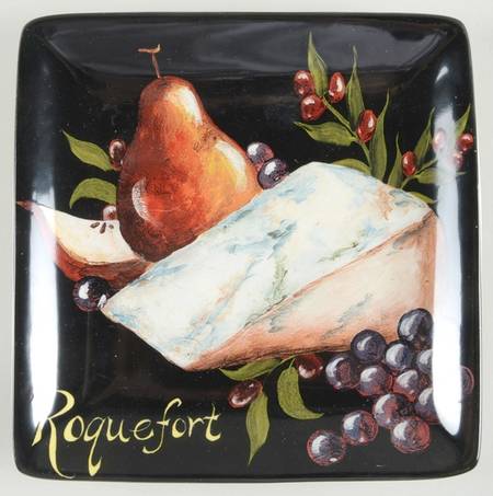 Wine and Cheese Party Square Canape Plate