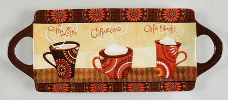 Cup of Joe 15" Rectangular Handled Serving Platter