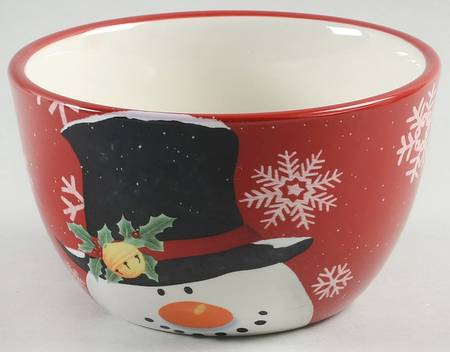 Top Hat Snowman (Red) Individual Ice Cream Dish