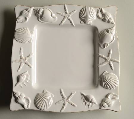 Shell Square Salad Plate
