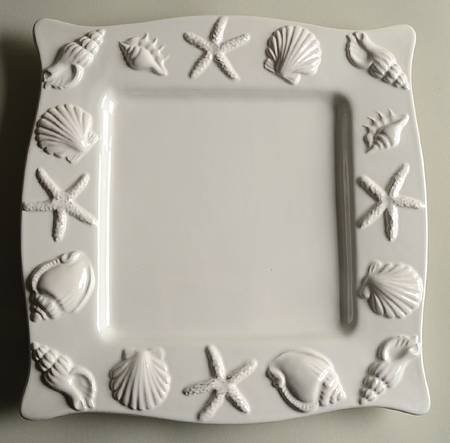 Shell Square Dinner Plate