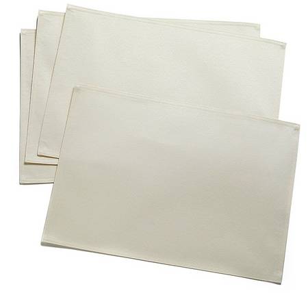 Strokes of Color (Brushed) Bright White Cloth Placemat