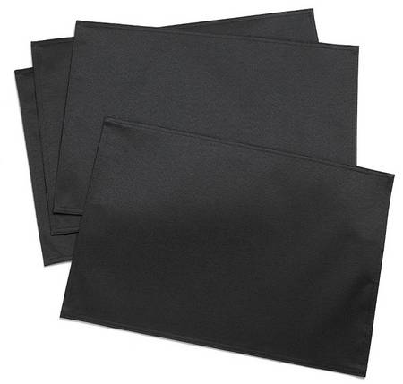 Strokes of Color (Brushed) Rich Black Cloth Placemat