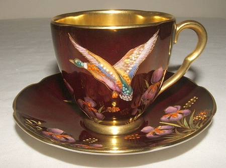 Flying Mallard Footed Cup & Saucer Set