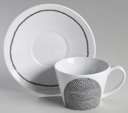 Leif Flat Cup & Saucer Set by Crate & Barrel