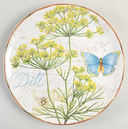 Herb Garden Dessert/Pie Plate