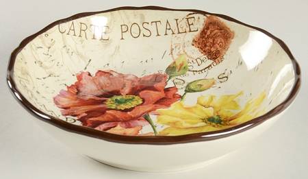 Le Fleur Poppies 8" Soup/Pasta Bowl