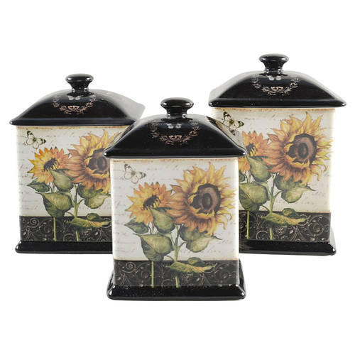 French Sunflowers (3 Piece) Canister Set (Box Set)