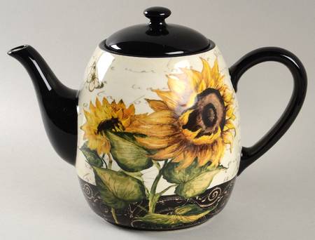 French Sunflowers Teapot & Lid