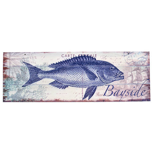 Coastal Postcards 17" Rectangle Metal Decorative Sign