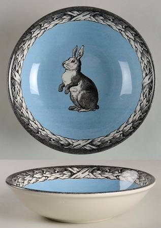 Bunny (Laurel Border) Soup/Cereal Bowl
