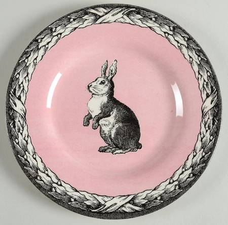 Bunny (Laurel Border) Salad Plate