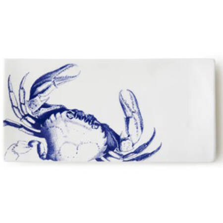 Crabs & Nets Blue 9" Rectangular Tray