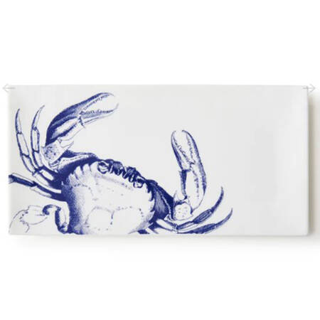 Crabs & Nets Blue Rectangular Tray 11"