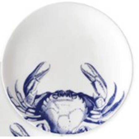 Crabs & Nets Blue Canape Plate
