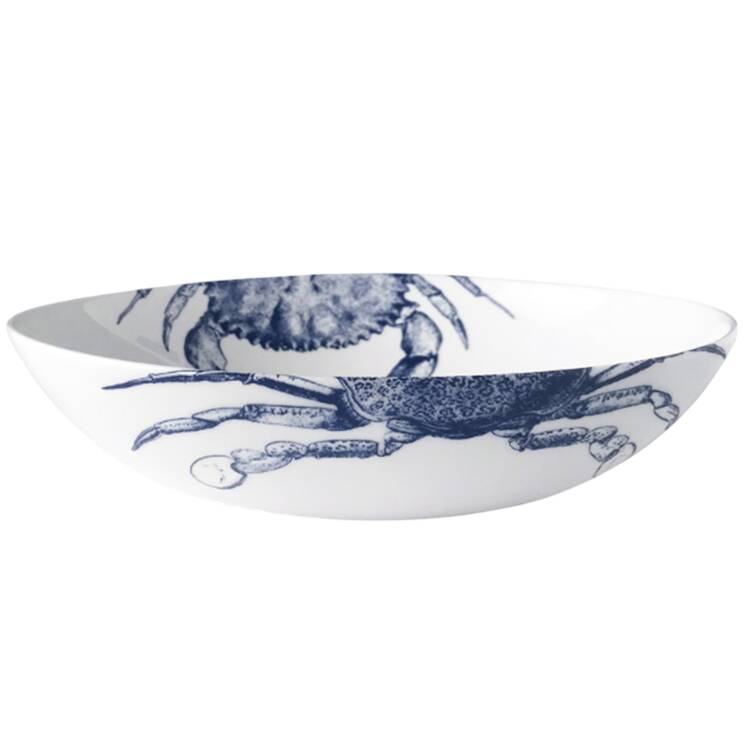 Crabs & Nets Blue Coupe Soup Bowl