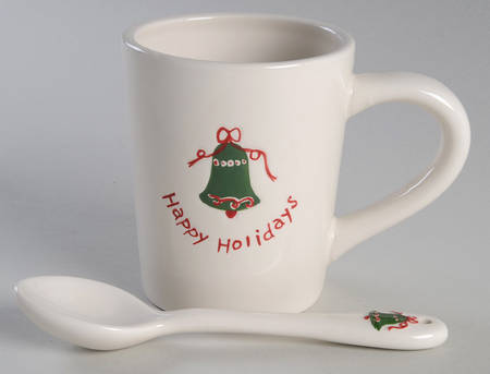 Happy Holidays Mug & Spoon Set by BIA Cordon Bleu