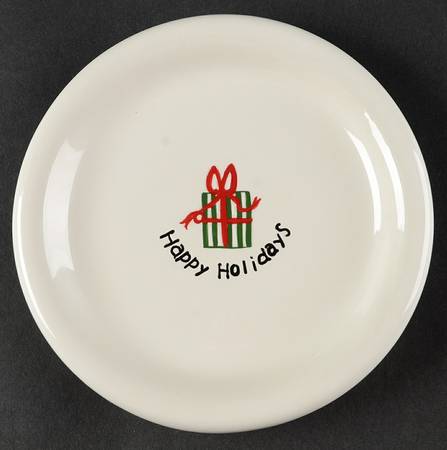 Happy Holidays Appetizer Plate by BIA Cordon Bleu