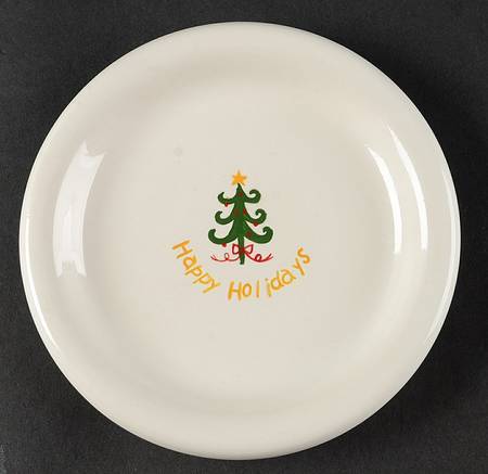 Happy Holidays Appetizer Plate by BIA Cordon Bleu