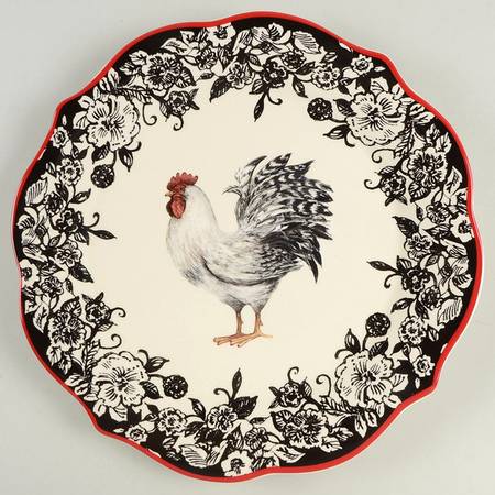 Rooster-Black Dinner Plate by Cracker Barrel