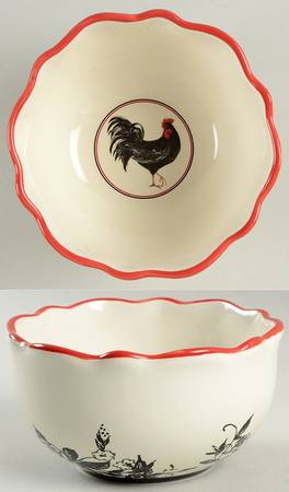 Rooster-Black 5" All Purpose Bowl
