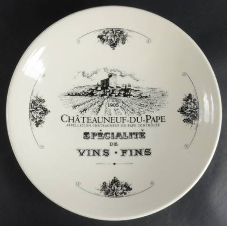 Vineyard Black 13" Shallow Round Bowl