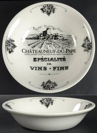 Vineyard Black 9" Round Vegetable Bowl