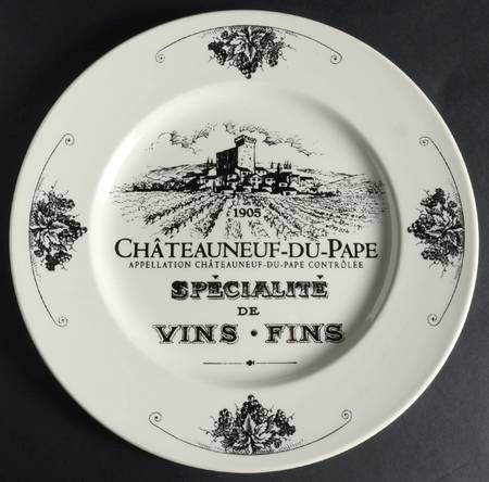 Vineyard Black 12" Chop Plate (Round Platter)