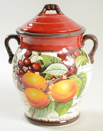 Botanical Fruit Small Canister & Lid