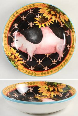 French Barnyard 9" Soup/Pasta Bowl