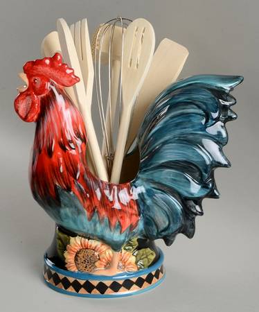 French Barnyard Utensil Set (Holder & Utensils)