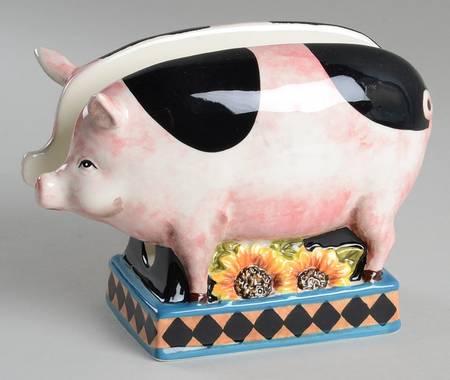 French Barnyard Figural Napkin Holder