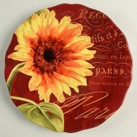 Paris Sunflower Salad/Dessert Plate