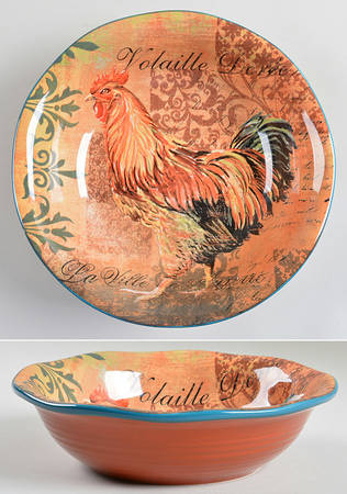 Rustic Rooster 8" Soup/Pasta Bowl