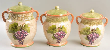 Sanctuary Wine (3 Piece) Canister Set (Box Set)