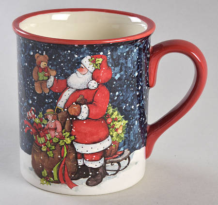 Snowy Night Santa Mug