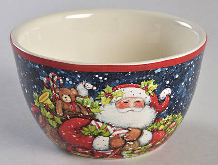 Snowy Night Santa Individual Ice Cream Dish