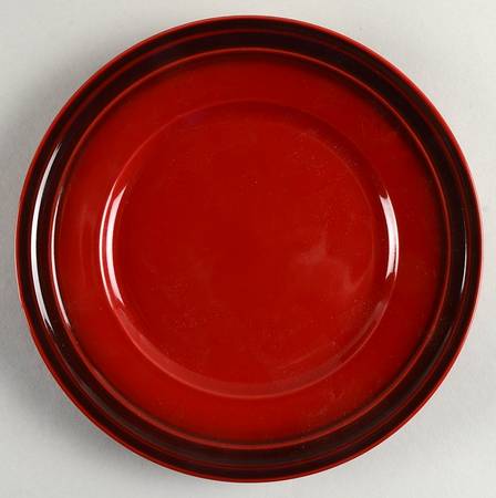 Stoneware Red Salad Plate