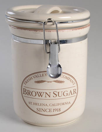 Fresh Valley Brown Sugar Canister with Hinged Lid & (1/4c)Scoop