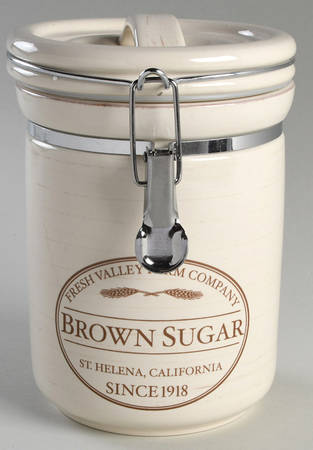 Fresh Valley Sugar Canister with Hinged Lid & (1 Cup) Scoop